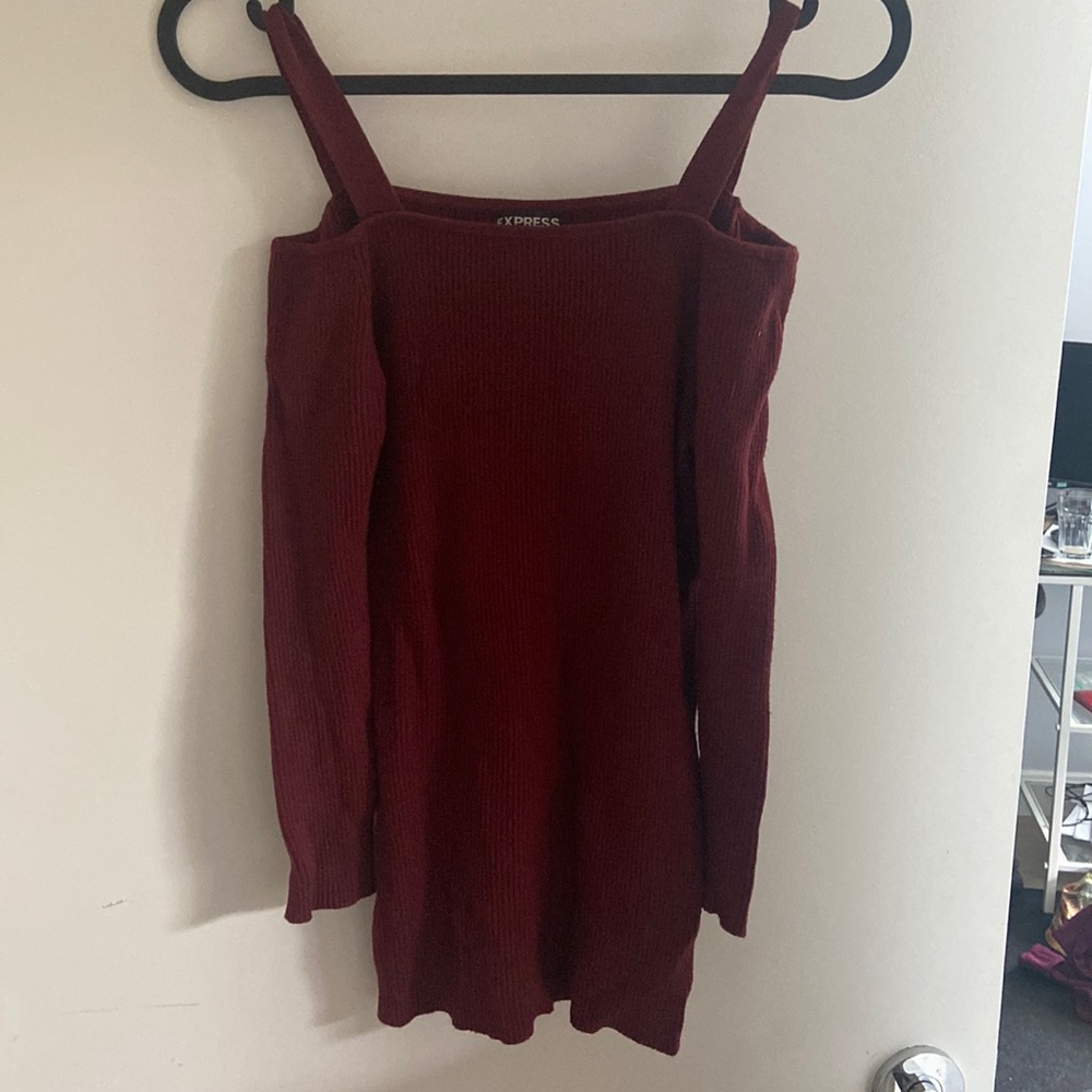 Cold shoulder sweater